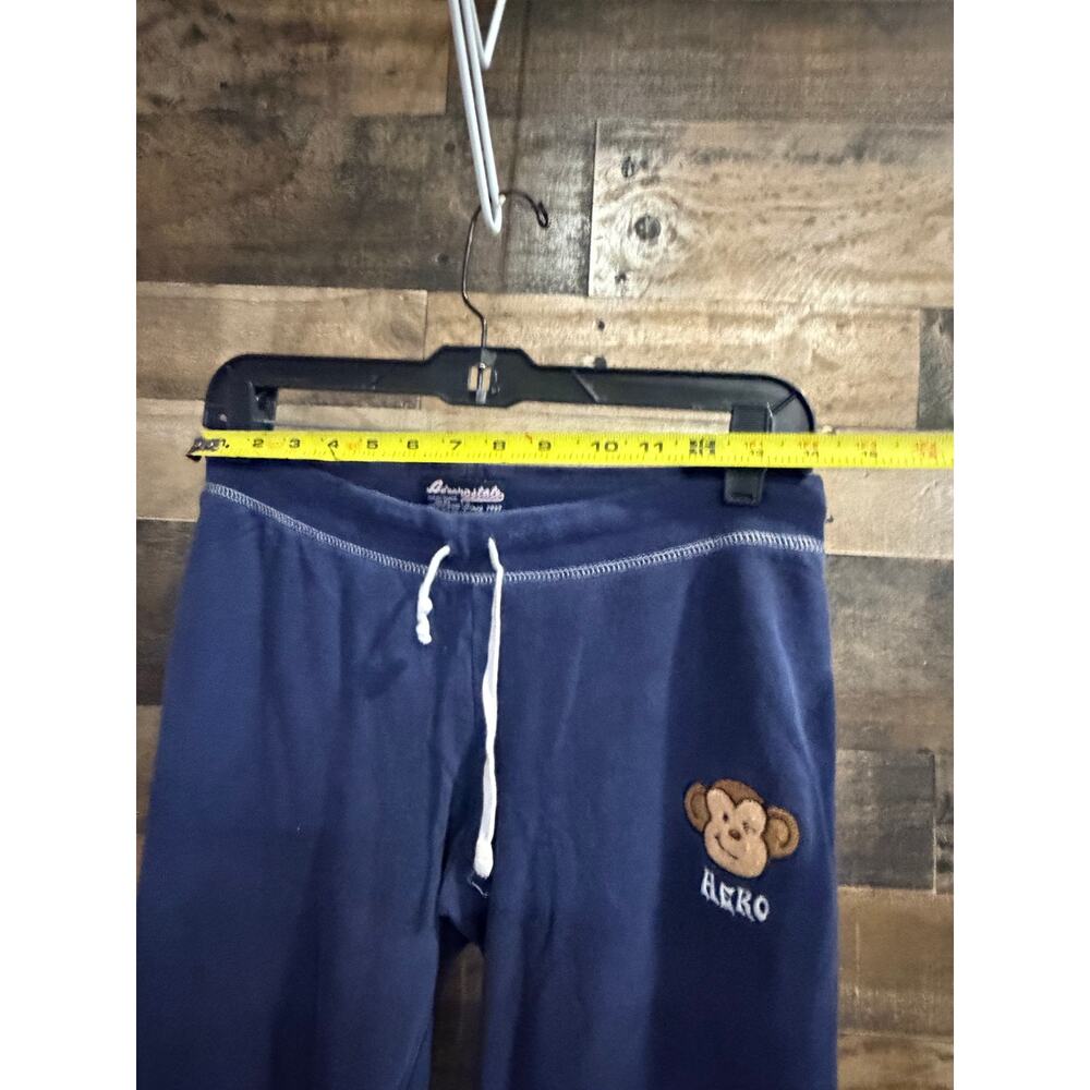 Vintage Y2K Aéropostale Navy Blue Monkey Graphic Flare Sweatpants - Size S - Picture 8 of 8